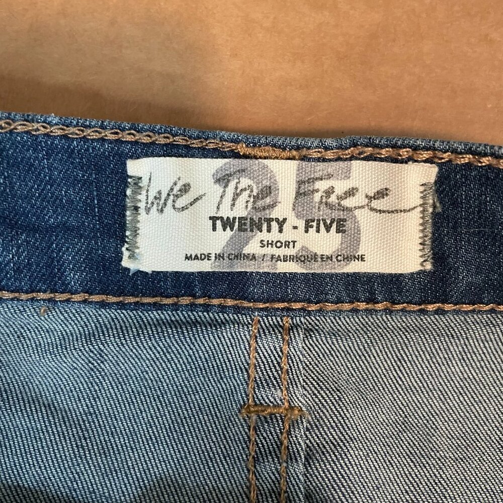 Free People We the Free Blue Mini Denim Skirt Size 25 (XS) Y2K Style - Picture 10 of 12
